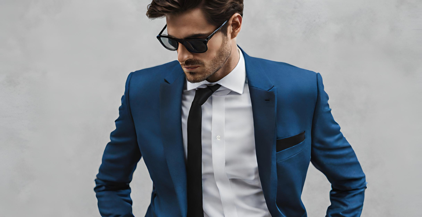 men wearing blue Black tie