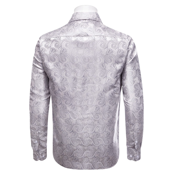 pink silver long sleeve shirt