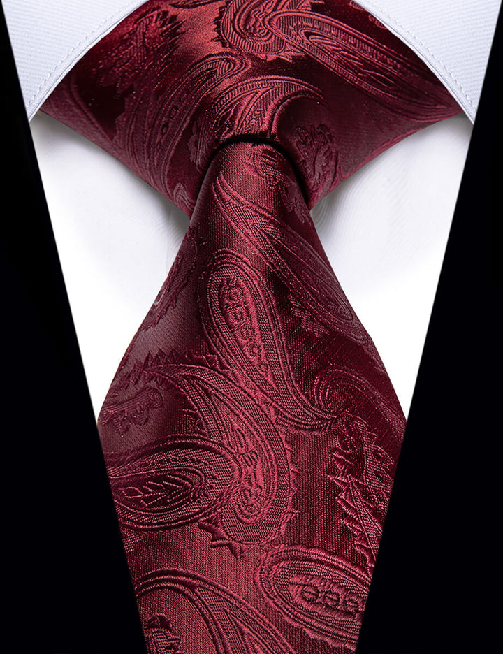 burgundy tie