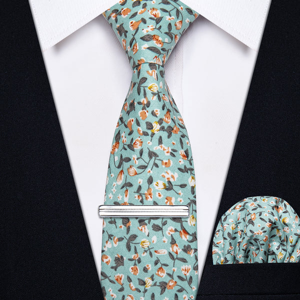 blue floral tie