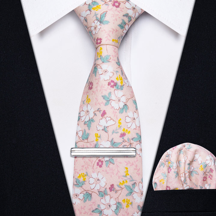 Black Suit Pink Floral Necktie floral suit mens