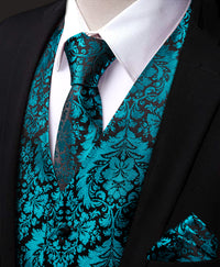 men's blue ties teal mens vest