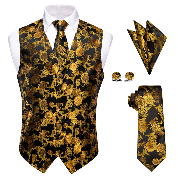 vest dress gold mens vest black and gold handkerchief