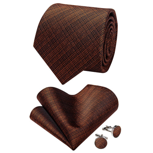brown plaid tie