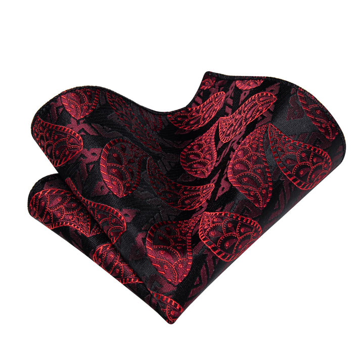 mens red ties pocket square 