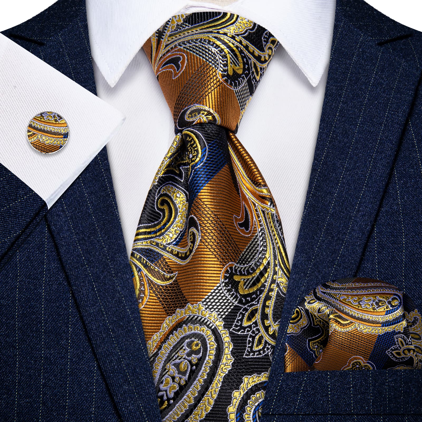 Silk Tie, Elegant Blue and Yellow Tie For Wedding, Handmade Unique Tie For cheapest a Husband, Anniversary Gift