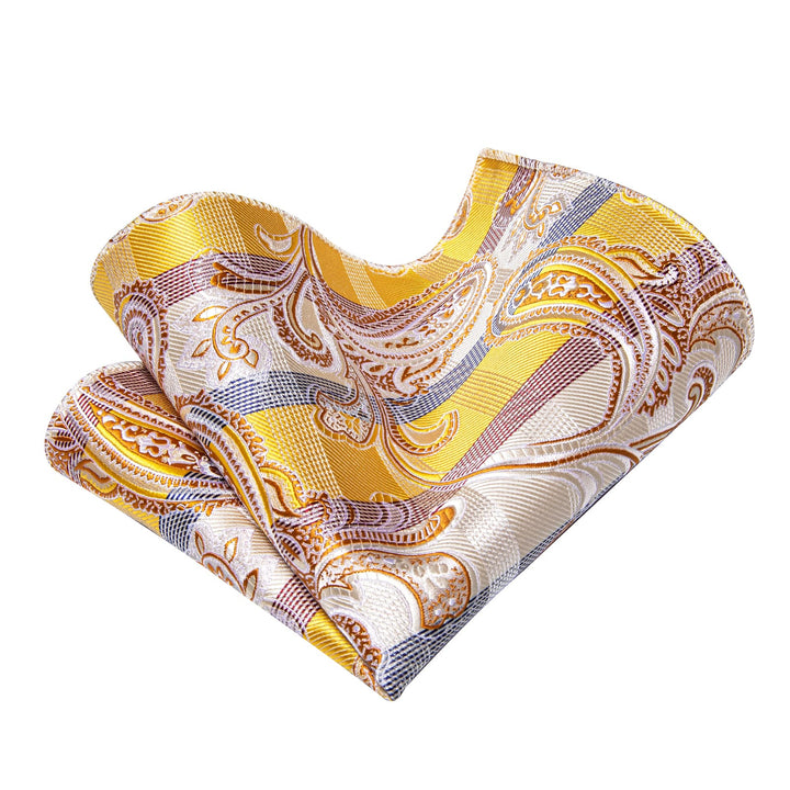 yellow ties pocket square 