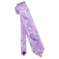 Purple Tie Medium Orchid Jacquard Necktie Hanky Cufflinks Set