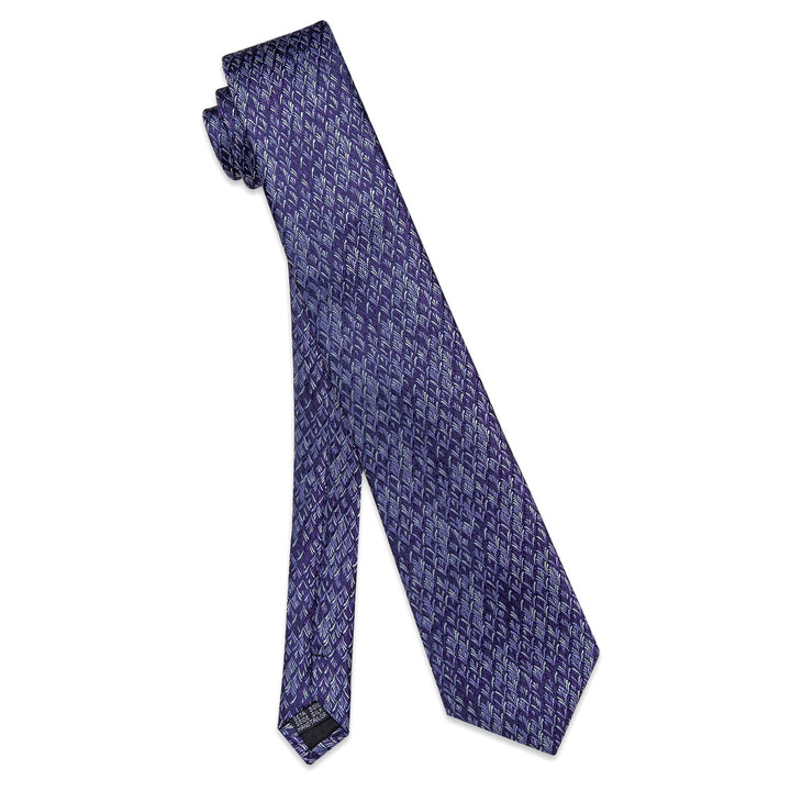 Dark Purple Tie Lavender Purple Novelty Men's Wedding Tie Set