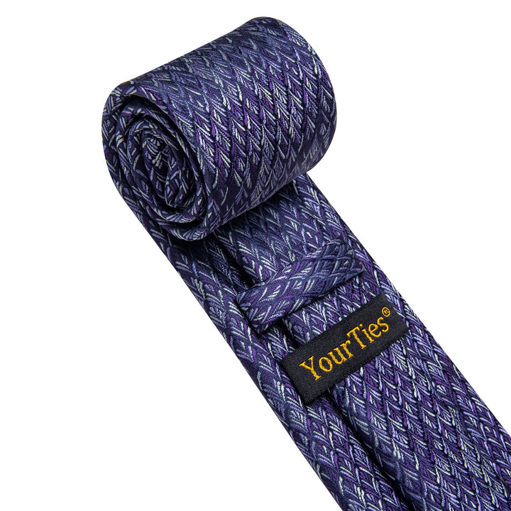 Dark Purple Tie Lavender Purple Novelty Men's Wedding Tie Set