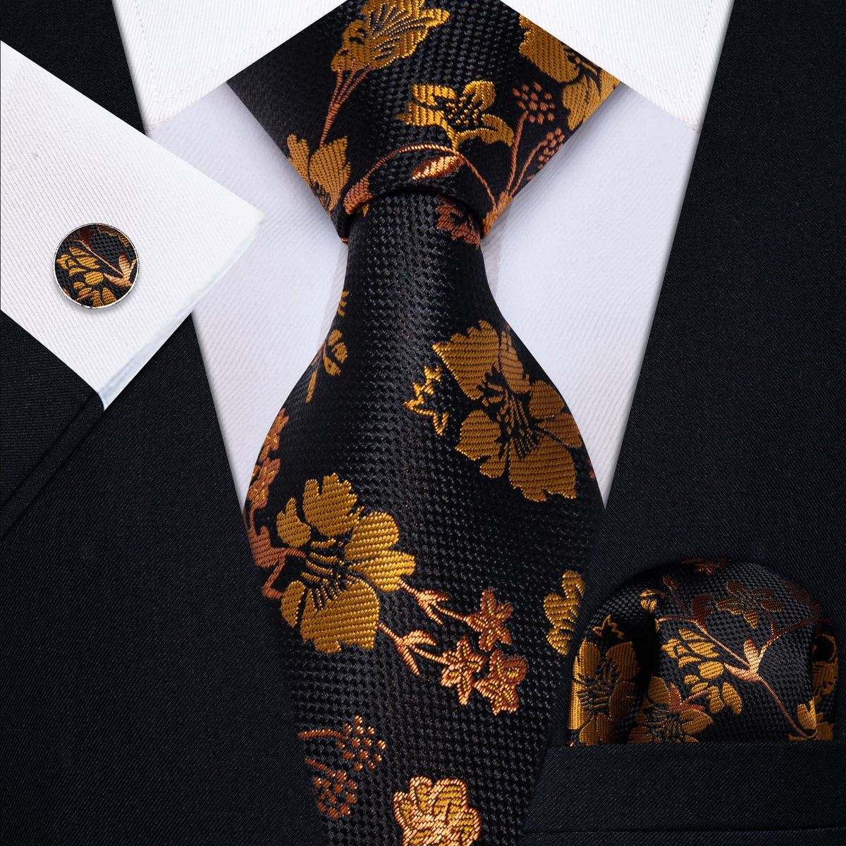 black tie floral for men 