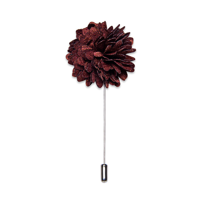  Men's  Lapel Pin Burgundy Red Floral Lapel Pin