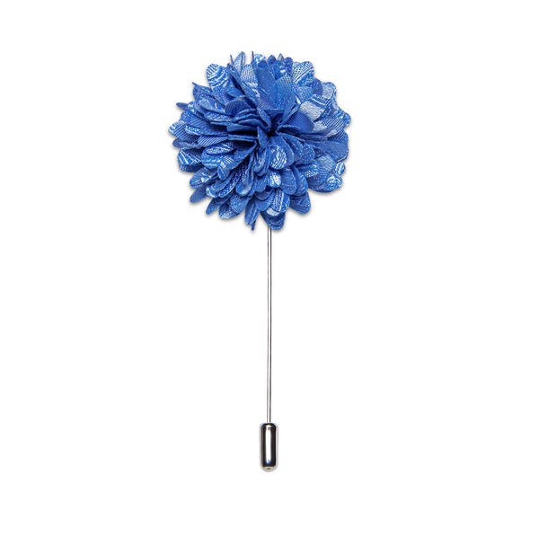 YourTies Men's Wedding Brooch Sky Blue Floral Lapel Pin