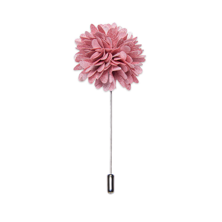 YourTies Light Pink Floral Lapel Pin for Men 