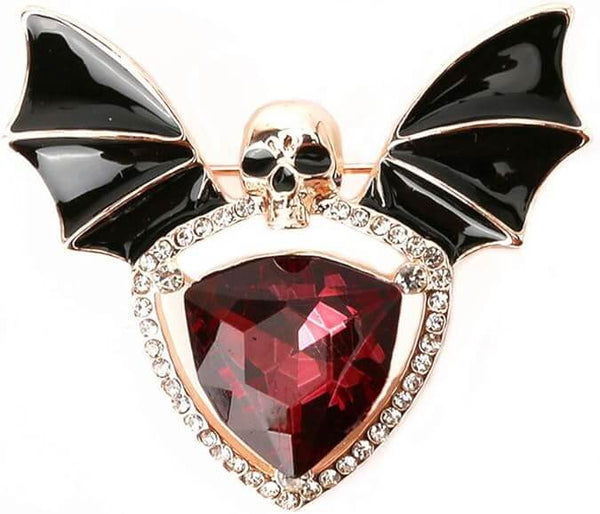 YourTies Halloween Red Gemstone Lapel Pin for Formal Suit Matching