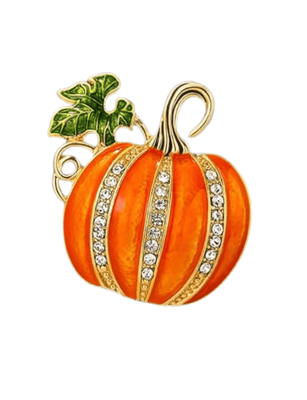 YourTies Halloween Orange Pumpkin Lapel Pin for Formal Suit Matching