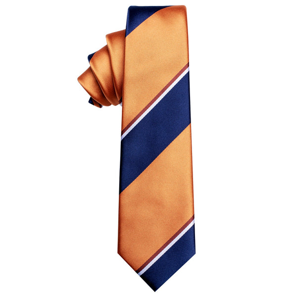 bright orange tie