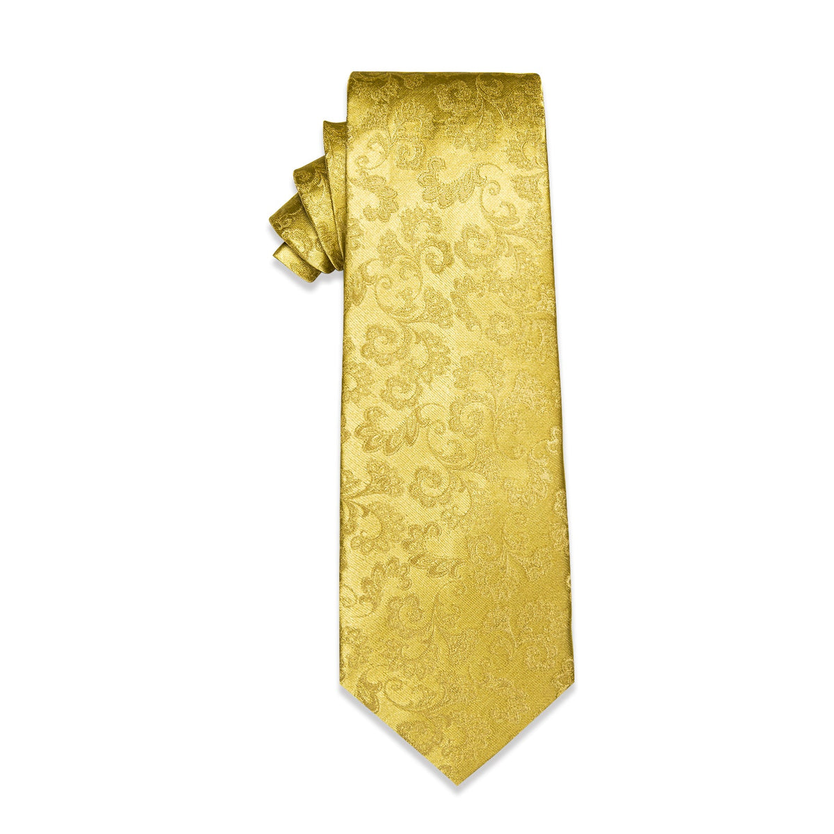 Floral yellow neck tie