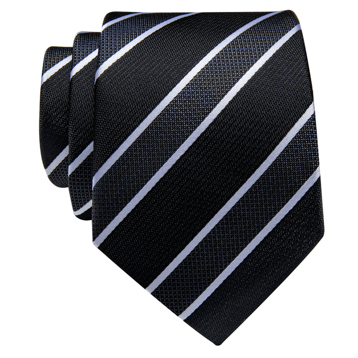 stripe tie black and white striped necktie