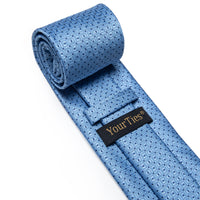 YourTies Sky Blue Plaid Silk Necktie