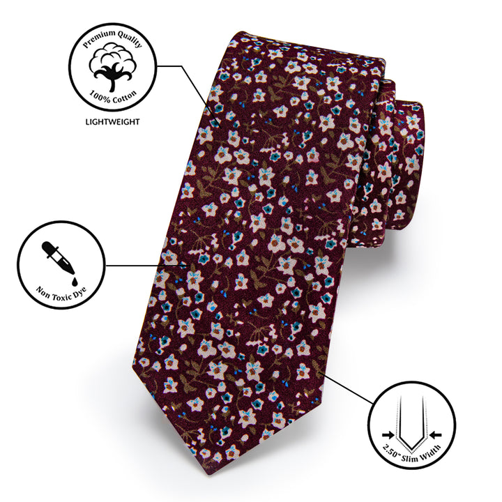 black suit  red floral cottom tie