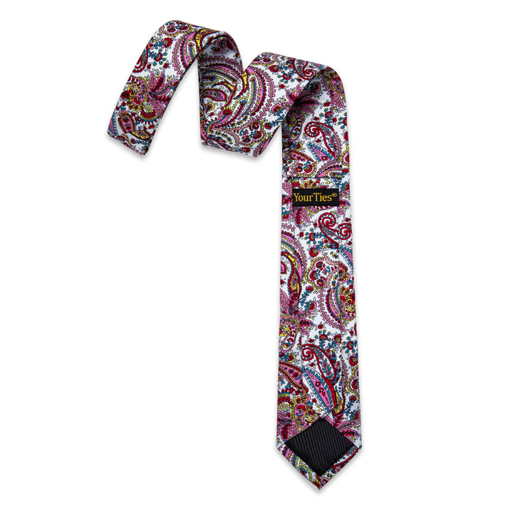 black suit pink floral cottom tie paisley pattern