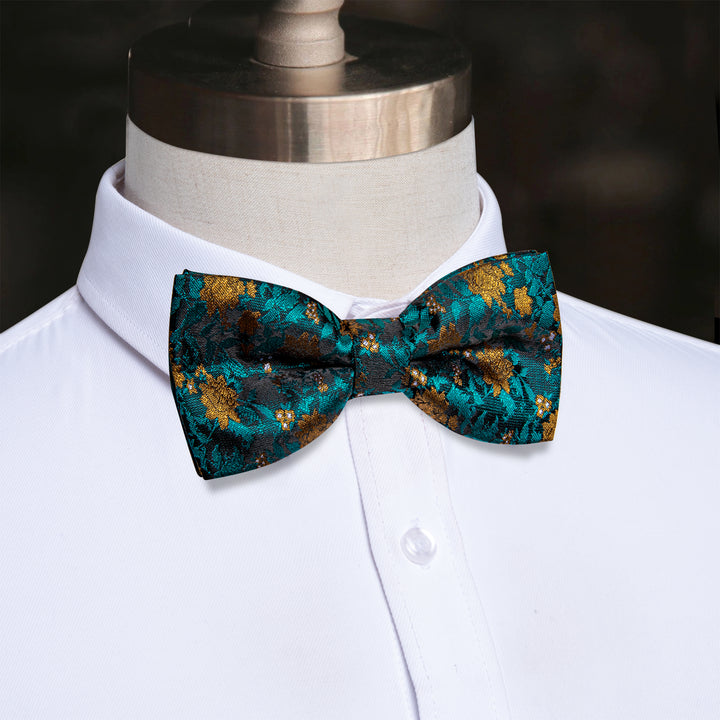 peacock blue tie