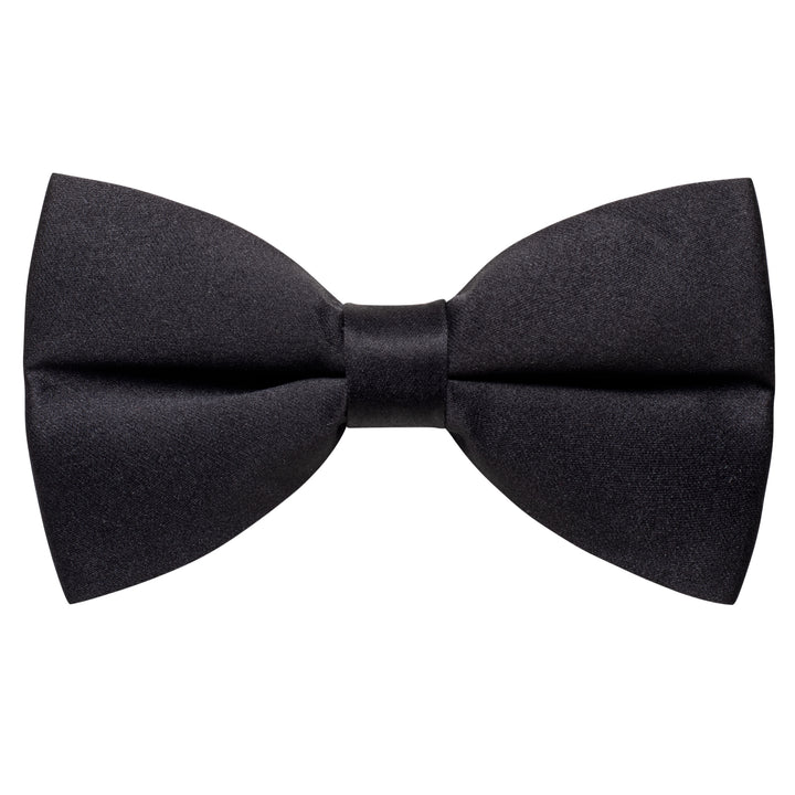 YourTies Black Ties Formal Solid Pre-tied Bowtie 