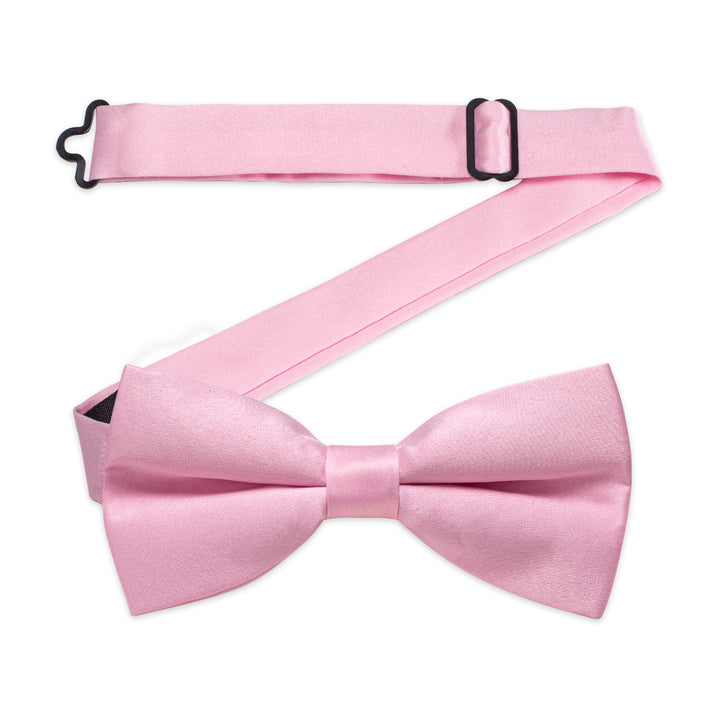 Light PinK Men's Wedding Tie Solid Pre-tied Bowtie