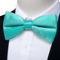 Teal Green Wedding Tie Turquoise Solid Pre-tied Bowtie