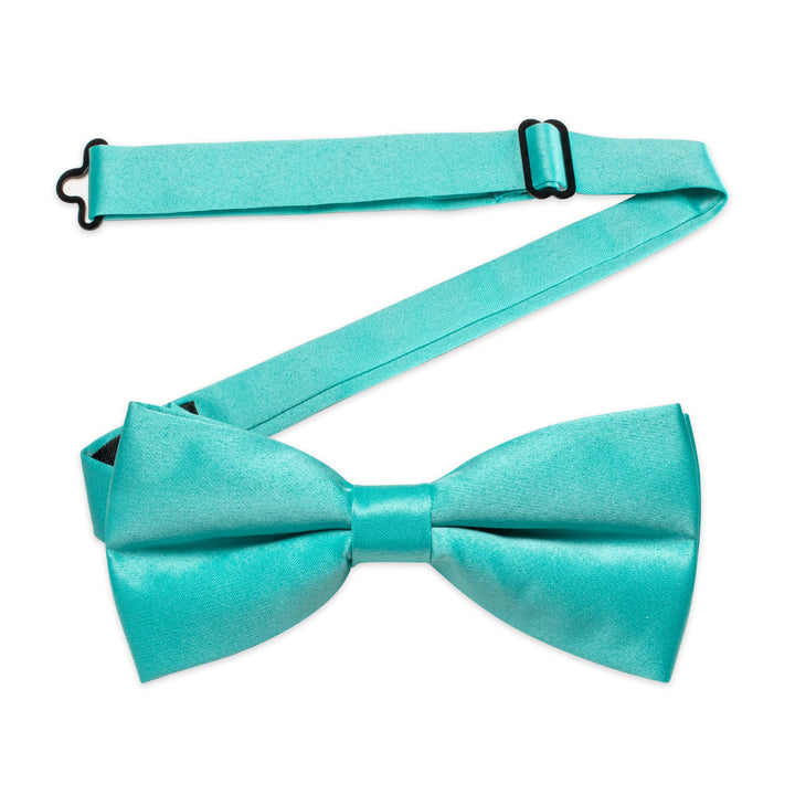 Teal Green Wedding Tie Turquoise Solid Pre-tied Bowtie