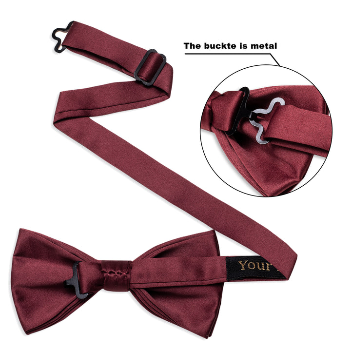 maroon bow tie