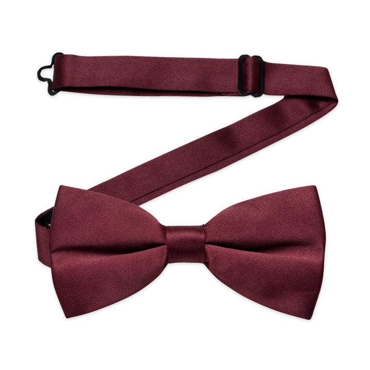 burgundy bow tie