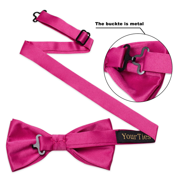  Rose Pink Solid Father and Son Bowtie