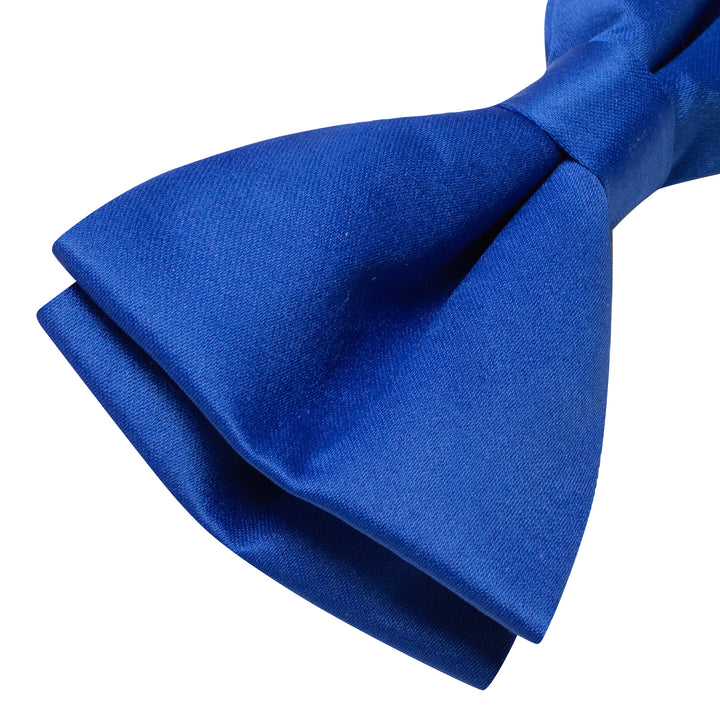 Wedding Necktie Royal Blue Solid Pre-tied Bow Tie for Men