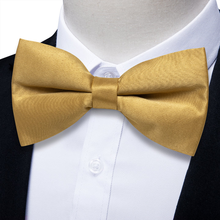 Dark gold bow tie golden bowtie